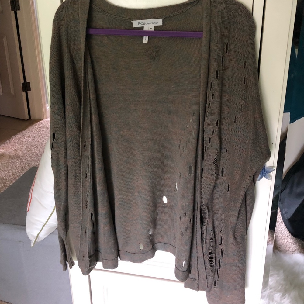 BCBG Distressed Cardigan